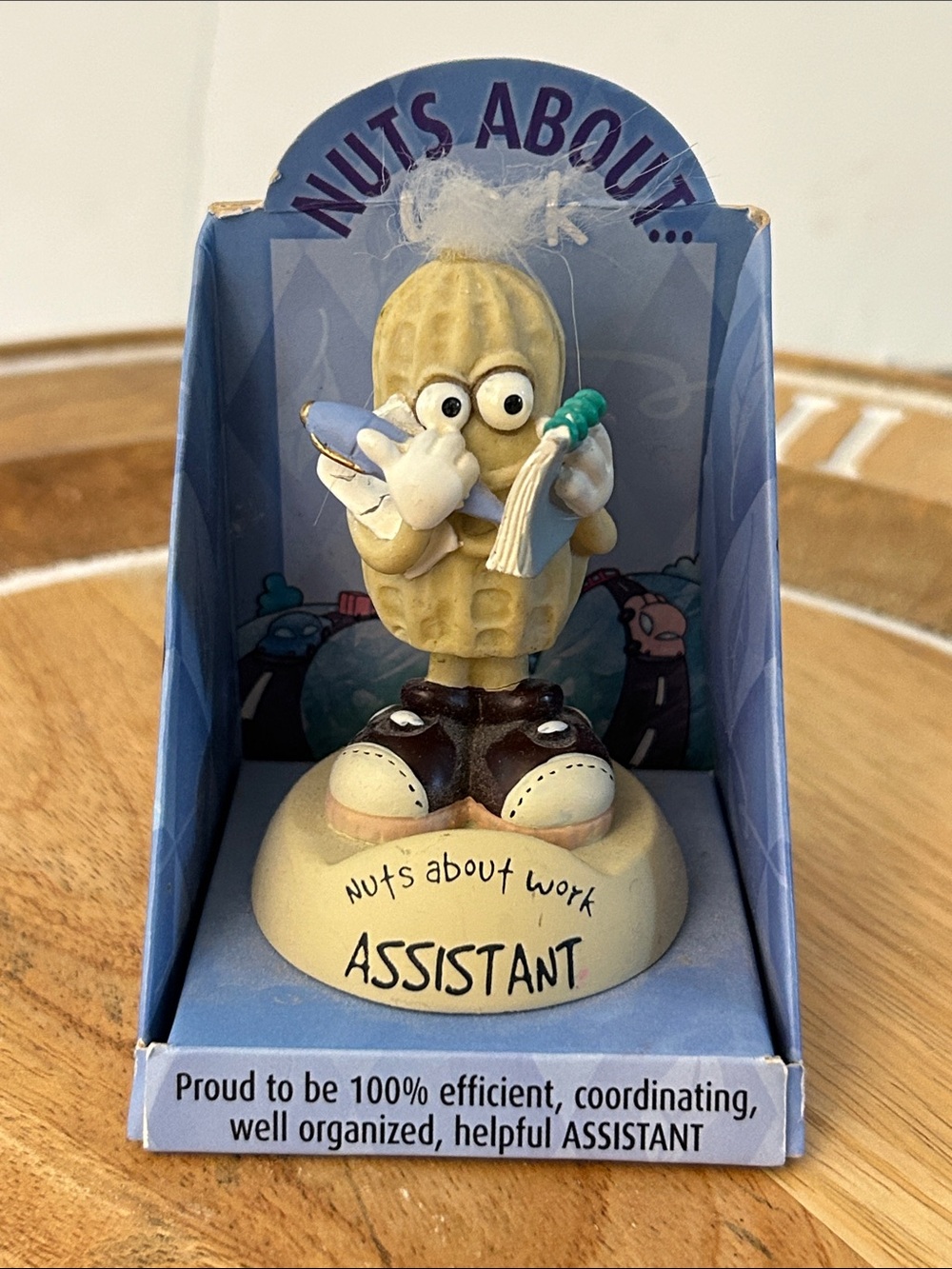 Nuts About Work Assistant peanut figurine bobblehead by history & heraldry